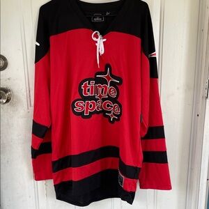 Time Space Red & Black Hockey Jersey - Unknown Brand